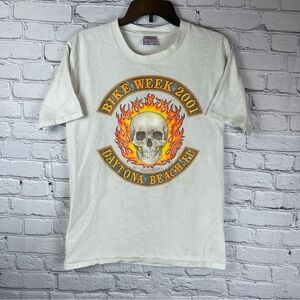 VTG 2001 Bike Week Daytona‎ Beach Florida Mens Medium T Shirt Tee Single Stitch